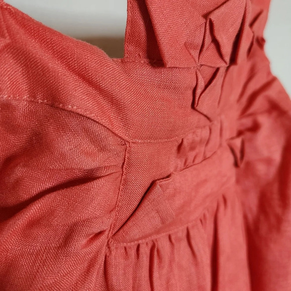 Max Studio 100% linen coral maxi dress. Women's size XL. - Picture 3 of 17